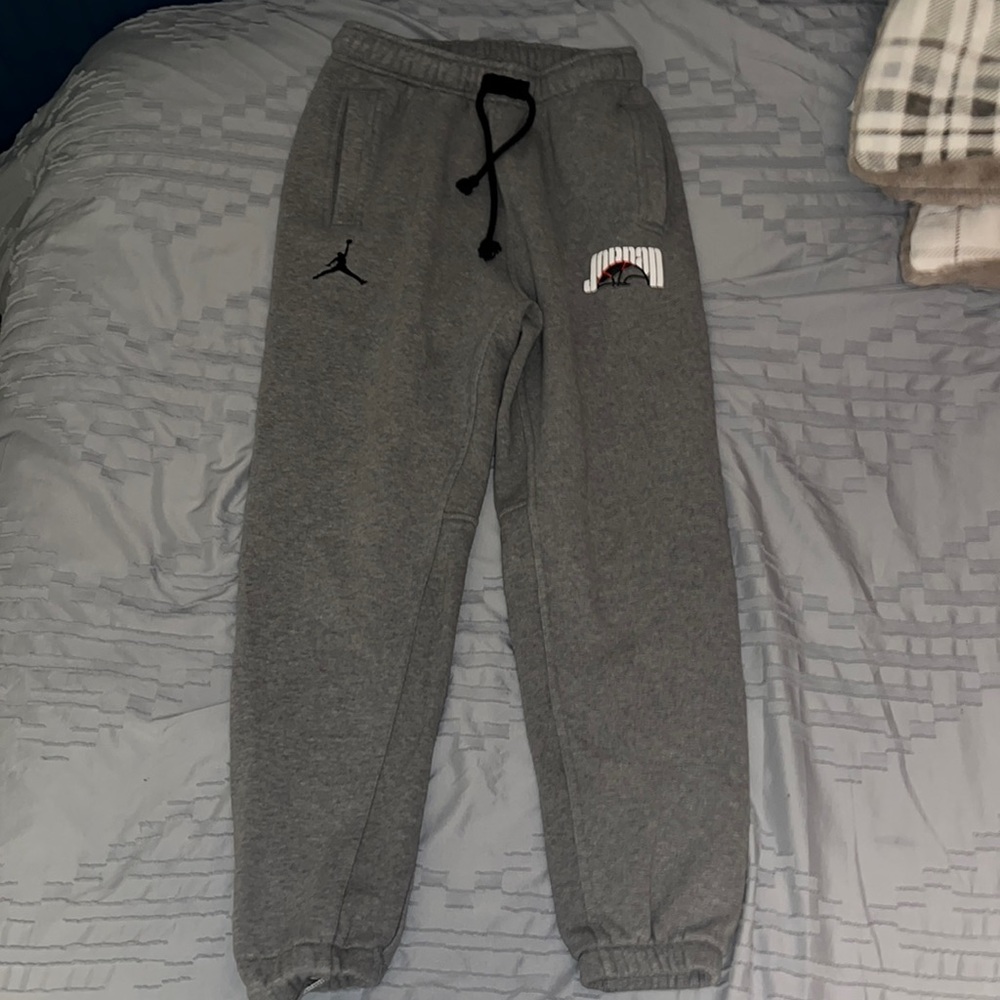 Gray Jordan sweatpants